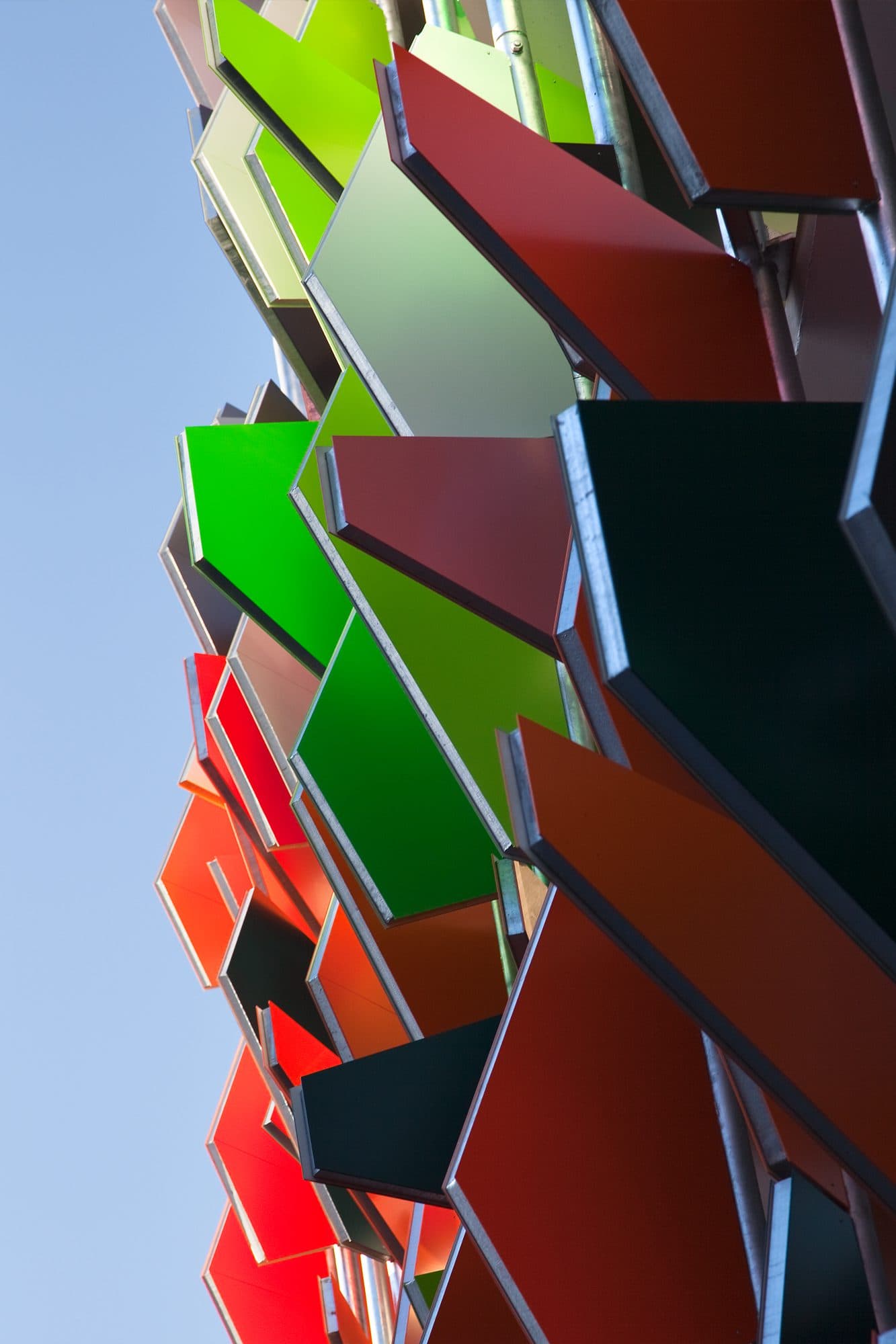 Pixel Building's colourful facade.